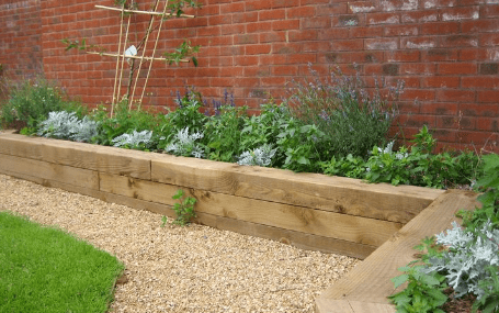 Garden Bed Against a Brick Wall